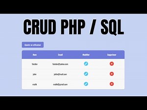 Créer un CRUD responsive en PHP / SQL