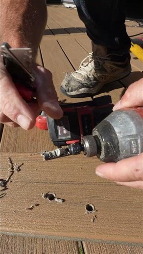 Cutting Plugs to Fix Deck Board Holes with the Milescraft PlugCutter Set™ #deck #diy #wood