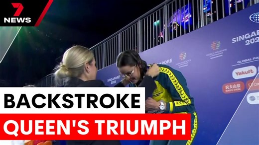 Australian swimming star wins world championship gold