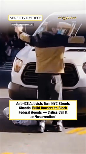 Anti-ICE Activists Turn NYC Streets Chaotic, Build Barriers to Block Federal Agents — Critics Call It an ‘Insurrection’ #NYCNews #ICE #AntiICE #ProtestNews #LawAndOrder #BreakingNews #FederalAgents | MEAWW