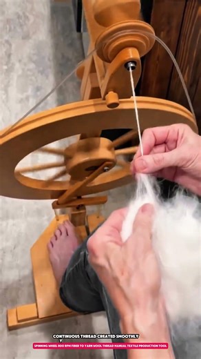 Spinning Wheel 800 RPM Fiber to Yarn Wool Thread Manual Textile Production Tool