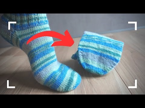 Runde Sockenspitze stricken | Bandspitze | Socken stricken