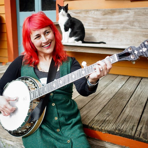 Deering White Lotus 5-String Banjo