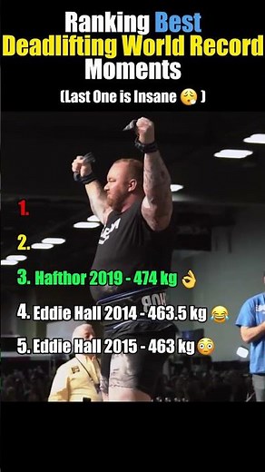 Ranking Best Deadlifting World Record Moments - #deadlift #eddiehall #strongman #powerlifting #gym