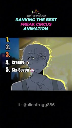 Ranking The Best The Freak Circus Animations #thefreakcircus #tfc #pierrot #harlequin #animation