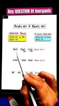 Acidic/Basic Strength का कोई भी सवाल🔥 INORGANIC CHEMISTRY Tricks