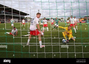 30.09.2023, Dietmar-Scholze-Stadion an der Lohmuehle, Luebeck, GER, 3. Liga VfB Luebeck vs Hallescher FC im Bild/picture shows Foto © nordphoto GmbH/Tauchnitz DFB REGULATIONS PROHIBIT ANY USE OF PHOTOGRAPHS AS IMAGE SEQUENCES AND/OR QUASI-VIDEO Stock Photo - Alamy