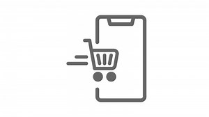 Online Shopping Application, Online shopping concept animated icon