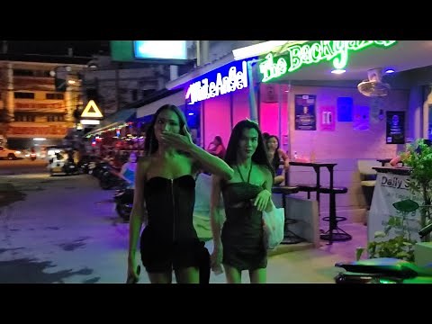 8K Nightlife Treetown District Pattaya Ladyboys Beautiful Girls GoGo Clubs soi Chayapoon Thailand