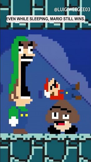When Mario’s Too Lazy, But Still Wins While Sleeping #mario #shorts #supermario