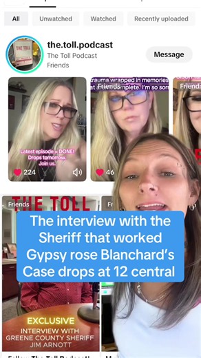 The sheriff who arrested gypsy rose Blanchard is speaking out. Make sure you catch the interview on @The Toll Podcast #fyp #gypsyroseblanchard #gypsyrose #truecrime #truecrimetok