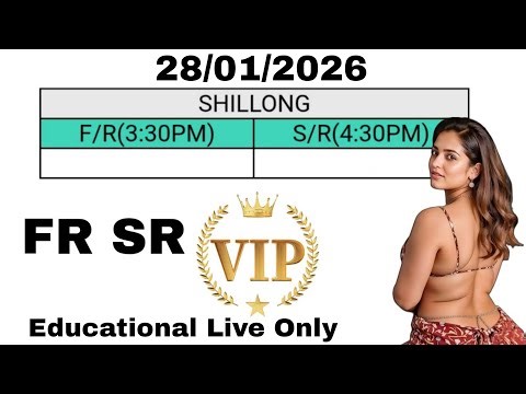 Shillong Teer Live FR & SR Chart Study | Result Pattern Explanation | 28-01-2026