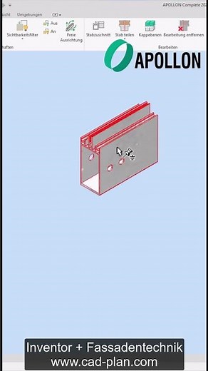 Inventor Fassadenprofil an CNC-Maschine - 1 Minute Zeit? #3d #cnc #autocad #inventor #cncmachining