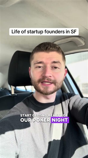 Life of founders in San Francisco. Poker night #startup #sf