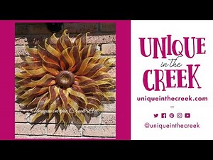 How to Make a Rita Petal Deco Mesh Flower Wreath On UITC Large Board