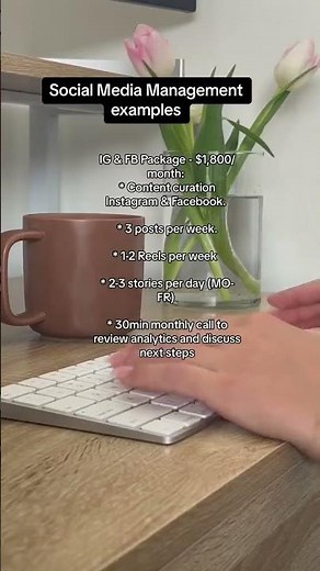 Pricing & packages examples for freelance social media managers.