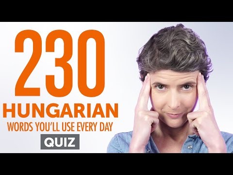 Quiz | 230 Hungarian Words You'll Use Every Day - Basic Vocabulary #63