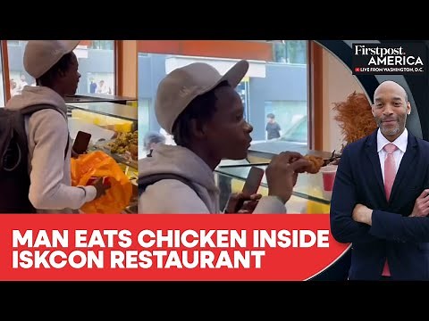 London: Man Eats KFC Chicken Meal Inside ISKCON Govinda's Restaurant | Firstpost America | N18G