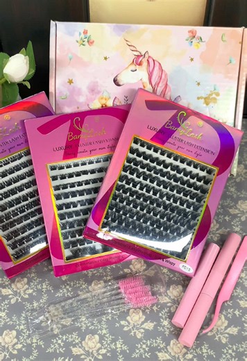DIY Lash Clusters with tools 🦄🦄💕✨#lashes #lashartist #eyelashes #spotlightfinds #makeup