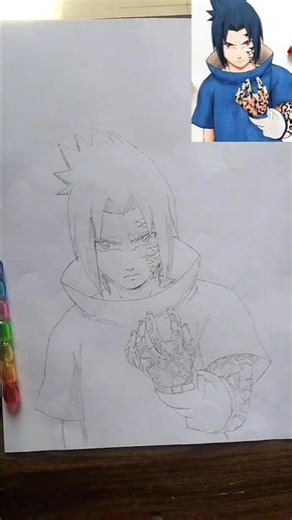 Sasuke Curse Mark Form #animedrawing