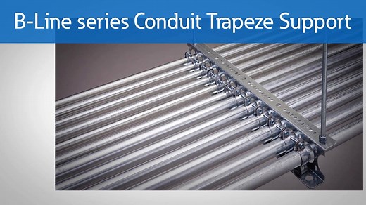 Up to a 50% time-savings with Eaton's B-Line series conduit trapeze support. | Eaton