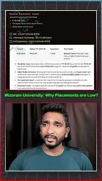 80%+ Unplaced? 🥲 Mizoram University Review: Best GFTI for Higher Studies? 🔥 #engineering #jee2026