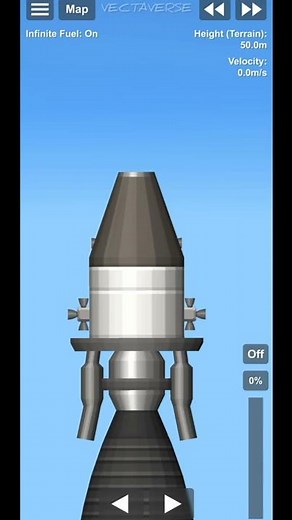 Rocket 270 Parachutes Test in Spaceflight Simulator | SFS #Shorts