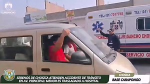 1.1K views · 33 reactions | Heridos Cuatro niños y una señora por choque de minivan y automovil Serenazgo carapongo los auxilio y ambulancia los traslado a hospital de Vitarte el choque fue en el paradero el Portillo Carapongo entre Minivan ploma BBM 993 y automovil nisan blanco B2E 618 la policia a cargo de investigaciones. | Central TV Perú | Facebook
