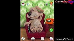 Talking Ben the Dog - Free Game for Kids on iOS: iPhone / iPad / iPod, Android on Make a GIF