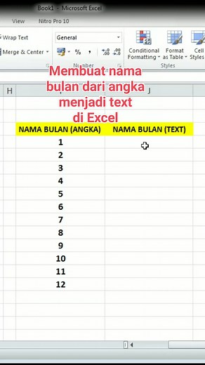 152K views · 1.3K reactions | Membuat nama bulan dari angka menjadi text di Excel #tutorial #microsoft #tipsword #tipsexcel #belajarkomputer | Hari Yantosbh | Facebook