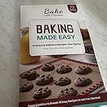 Silicone Mat for Baking, Extra Thick Silicone Baking Mat with 10 Easy Recipes, Non Stick Pastry Mat for Dough Rolling, Macaron, Cookie, bread, Pizza, Fondant/Pie Crust, Oven& Dishwasher Safe