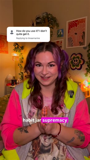 Alina ✨ on Instagram: "I am so TRIGGERED by habit trackers!!! breaking a streak makes me feel like a failure and trying to even REMEMBER to use the tracker is a challenge 🙈 so much friction and cognitive load!! instead I’m using the HABIT JAR: a cute lil jar and a bunch of beads that I put in the jar after I do my morning pages I believe in the habit jar supremacy: - it’s non-linear and doesn’t trigger RSD by calling you out if you skip a day - it shows you not only the visual progress, but a p