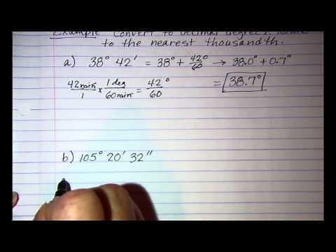 Converting from Degrees Minutes Seconds to Decimal Degrees