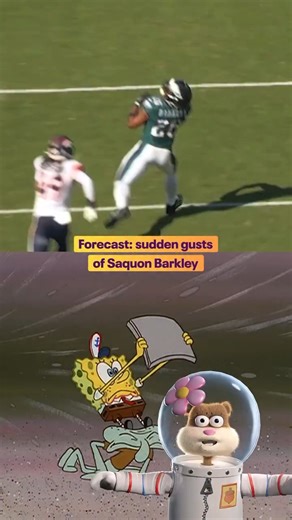 Saquon is taking over for Spongebob as the new Quickster #NFLSlimetime | Philadelphia Eagles on CBS Sports