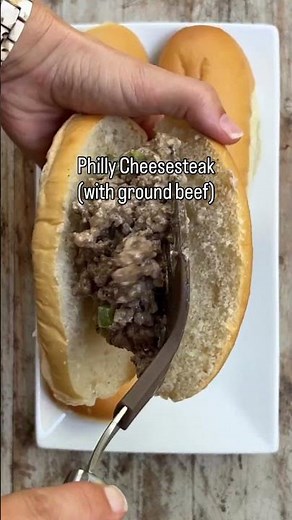Philly Cheesesteak Recipe (using ground beef))