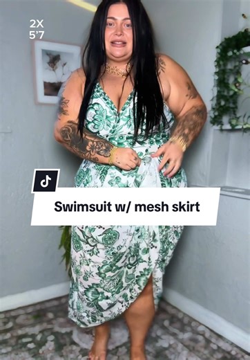 Stylish Swimsuit with Mesh Skirt from BloomChic