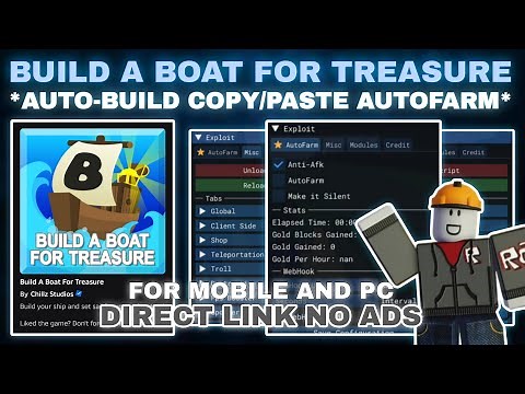 🌊Build A Boat For Treasure Script Pastebin **NO KEY** AUTO-BUILD BOATS COPY PASTE, AutoFarm Gold OP🥳