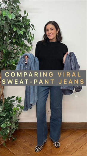 Lisa ~ Over 50 Glowing & Going Places! Beauty, Lifestyle, Travel on Instagram: "Would you wear these “sweatpant jeans”? 👀 🔴 Quick update! I just learned from a very reliable content creator that there have been some issues with Mila Rosebella (unauthorized content use + trouble with returns), so I personally wouldn’t recommend that brand. The other three? Still love them — great quality and super comfy! I’m all about comfort these days… and all of these passed the test! 🎉