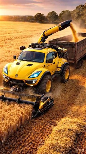 Bumblebee combine harvester #rural #farming #agro