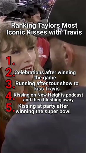 Ranking Taylo's Most Iconic Kisses with Travis Kelce ❤️💖