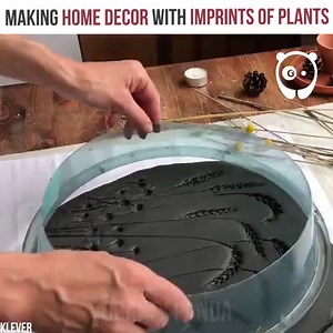 45M views · 423K reactions | Making home decor with imprints of plants Credit: KLEVER | Crafty Panda | Facebook