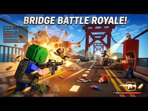 Pixel World Team Battle Bridge Map | Mobile Gameplay iPhone