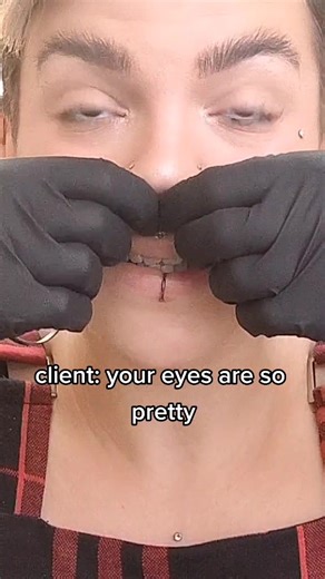 I completed this piercing while trying not to look at the client 😂 #StartUpShowUp #piercings #piercertok