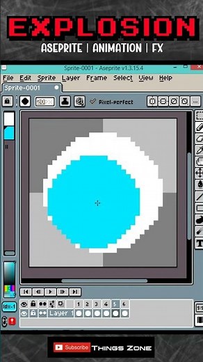 How to Draw Explosions in Aseprite | Pixel Art Tutorial for Game Effects #shorts