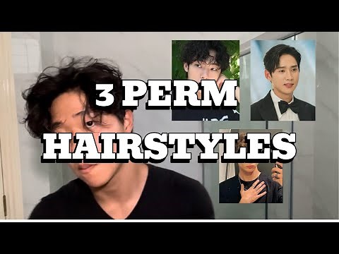 3 ways to style permed hair ! (korean perm)