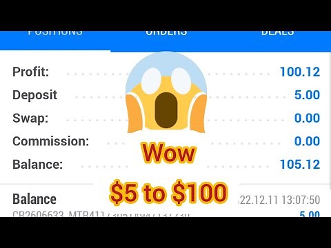 How to grow small trading account of $5 to $100+.