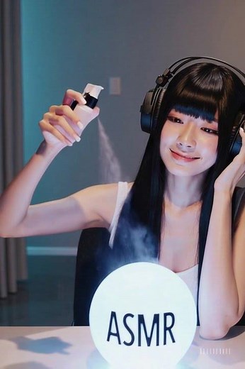 【没入型ASMR×AI】球体マイクを包む“さーっ”霧吹き｜超リアル360°立体音響 #ai生成 #asmr