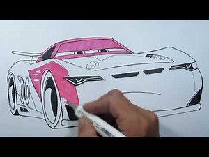 Cars 3 FLIP DOVER 00 Coloring Pages, How to Draw Intersection N00 for kids