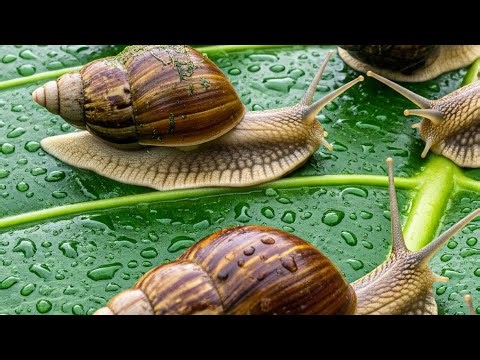 The Delicate Dance of a Snail: Exploring Movement on a Leaf