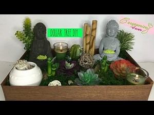 DOLLAR TREE DIY ZEN SUCCULENT GARDEN AND WOOD TRAY